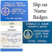 Masonic name badges
